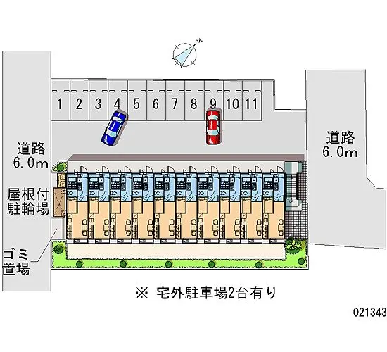 ★手数料０円★熊谷市石原　月極駐車場（LP）